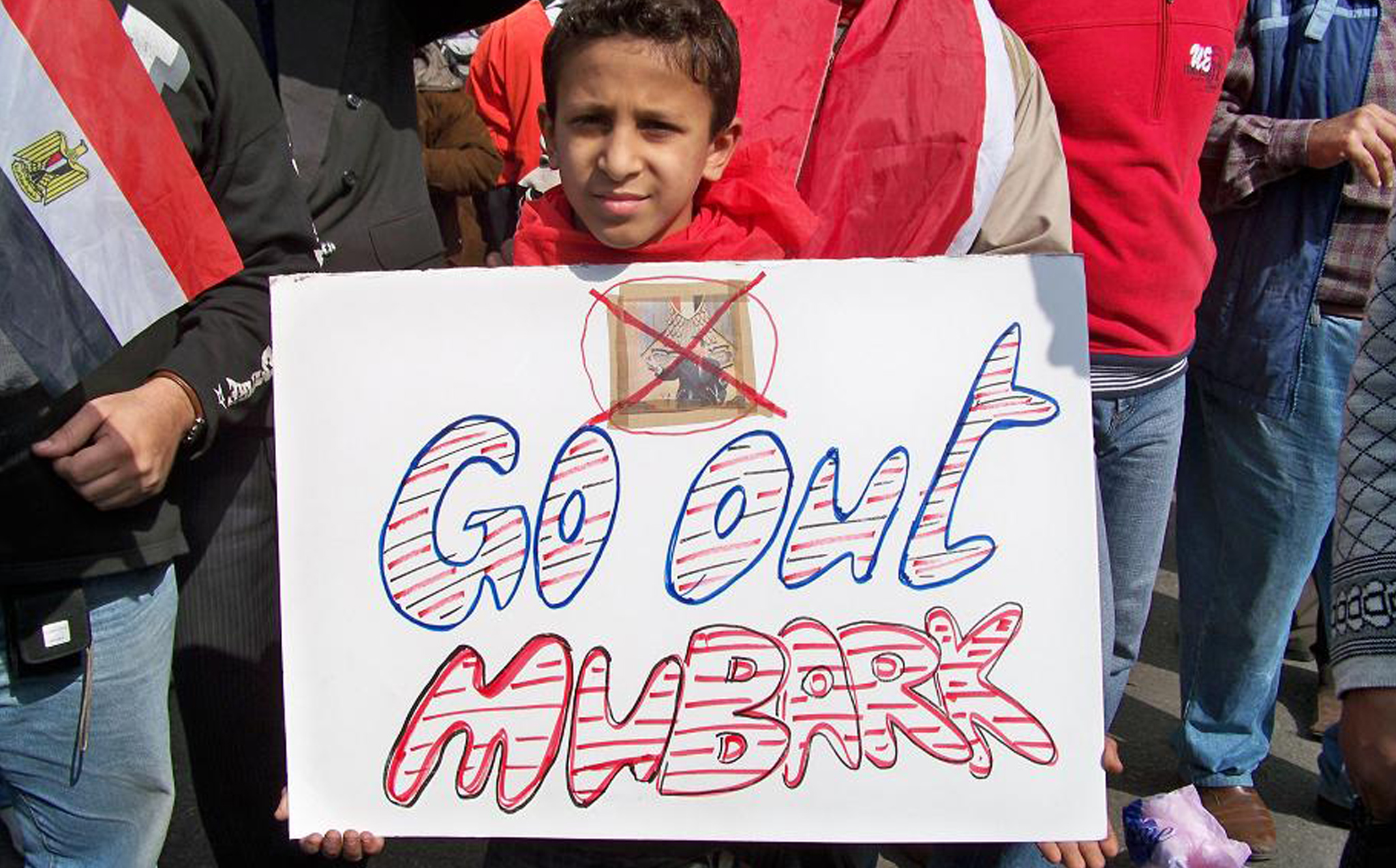 انضم الأطفال إلى المظاهرات عندما اطمأن عليهم أولياؤهم.<br>
(الصورة لعادل قسطل)